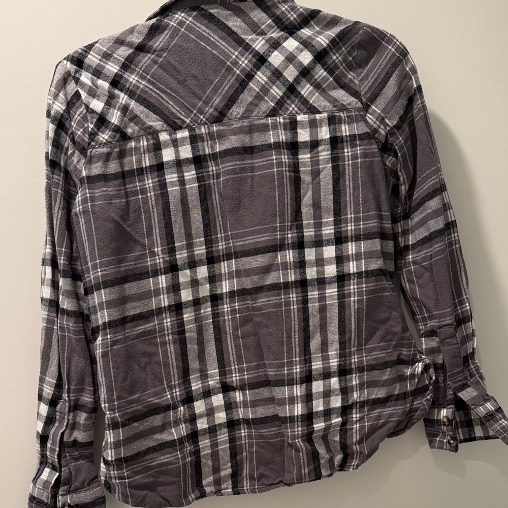 Shyanne Gray Plaid Button Down Shirt - Picture 3 of 3